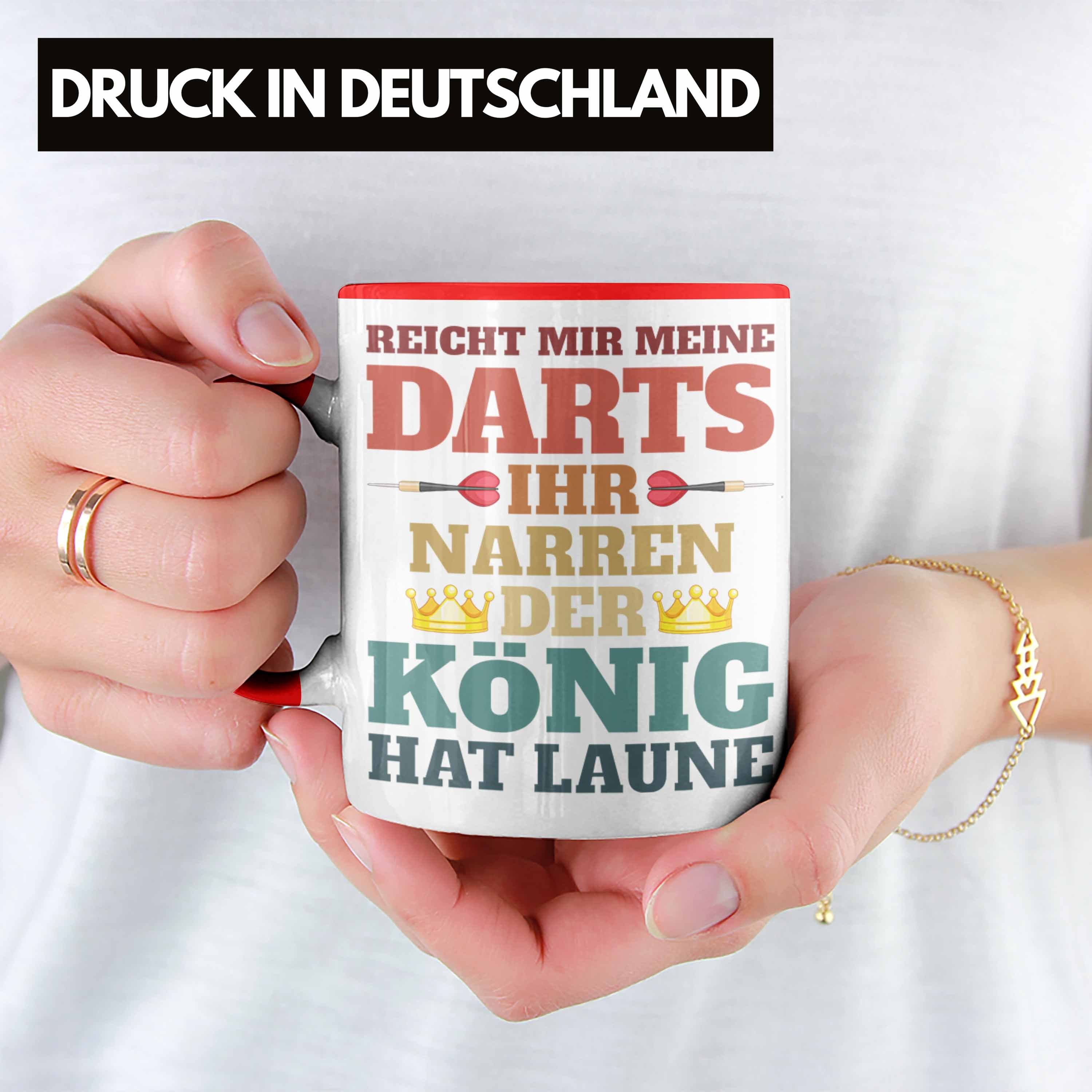 Dart-Spieler Männer - Trendation Dartpfeil Geschenkidee Dart Tasse Darts Trendation Spruch Rot Mir Reicht Tasse Meine