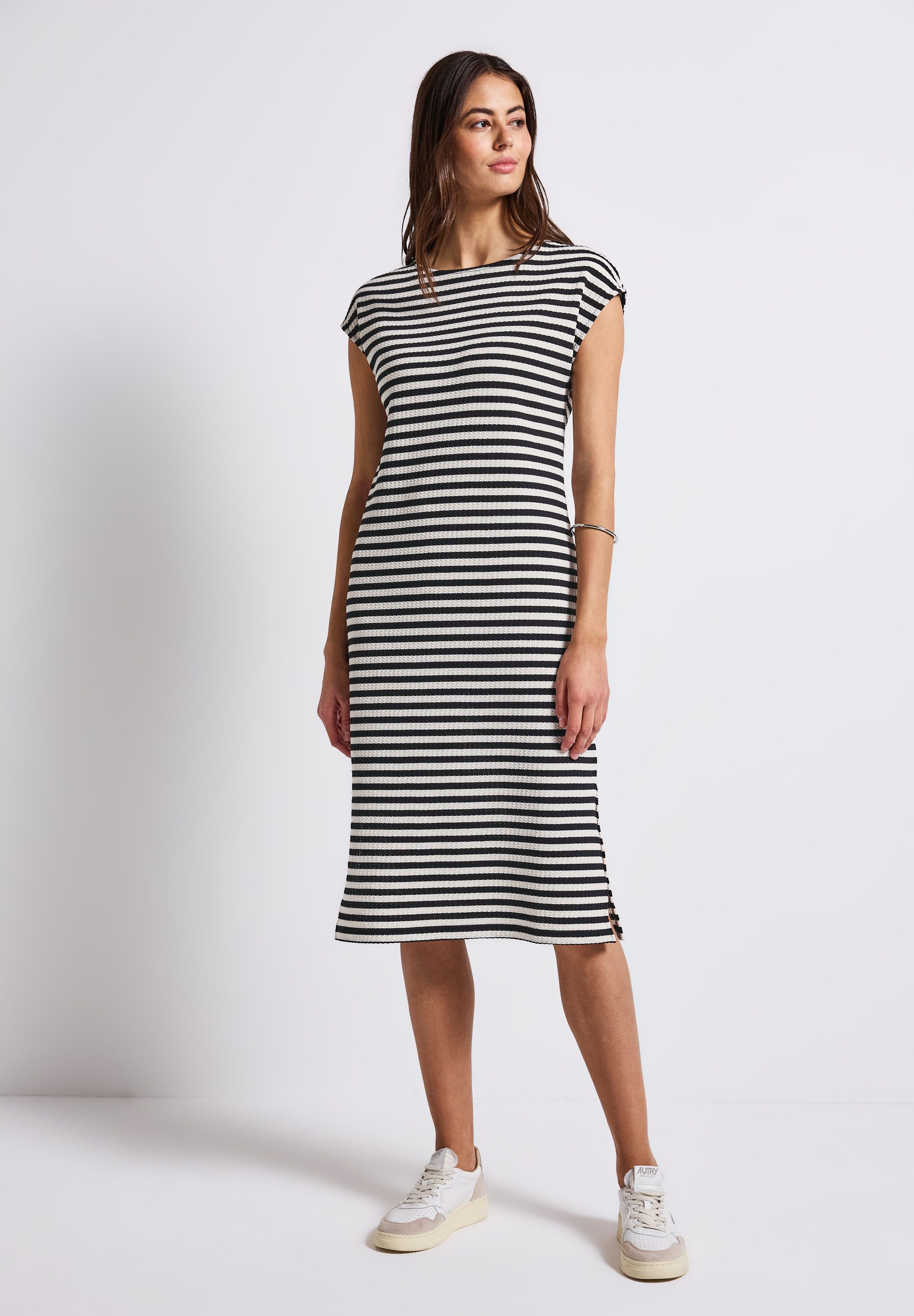 STREET ONE Midikleid mit Streifen