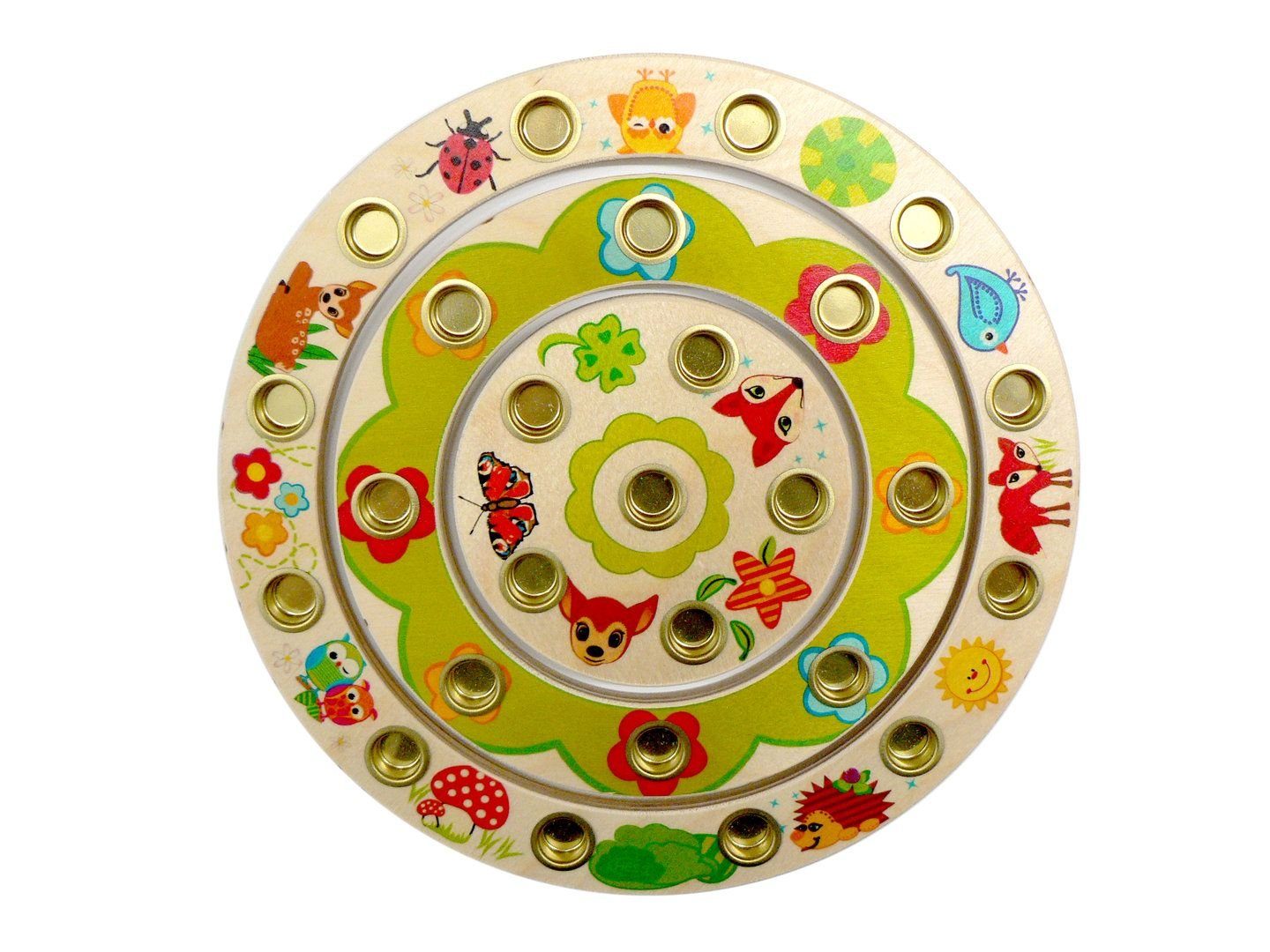 HESS SPIELZEUG Lernspielzeug Holzdekoration 3 Geburtstagsringe Waldtiere im Set BxLxH 215x10x215mm