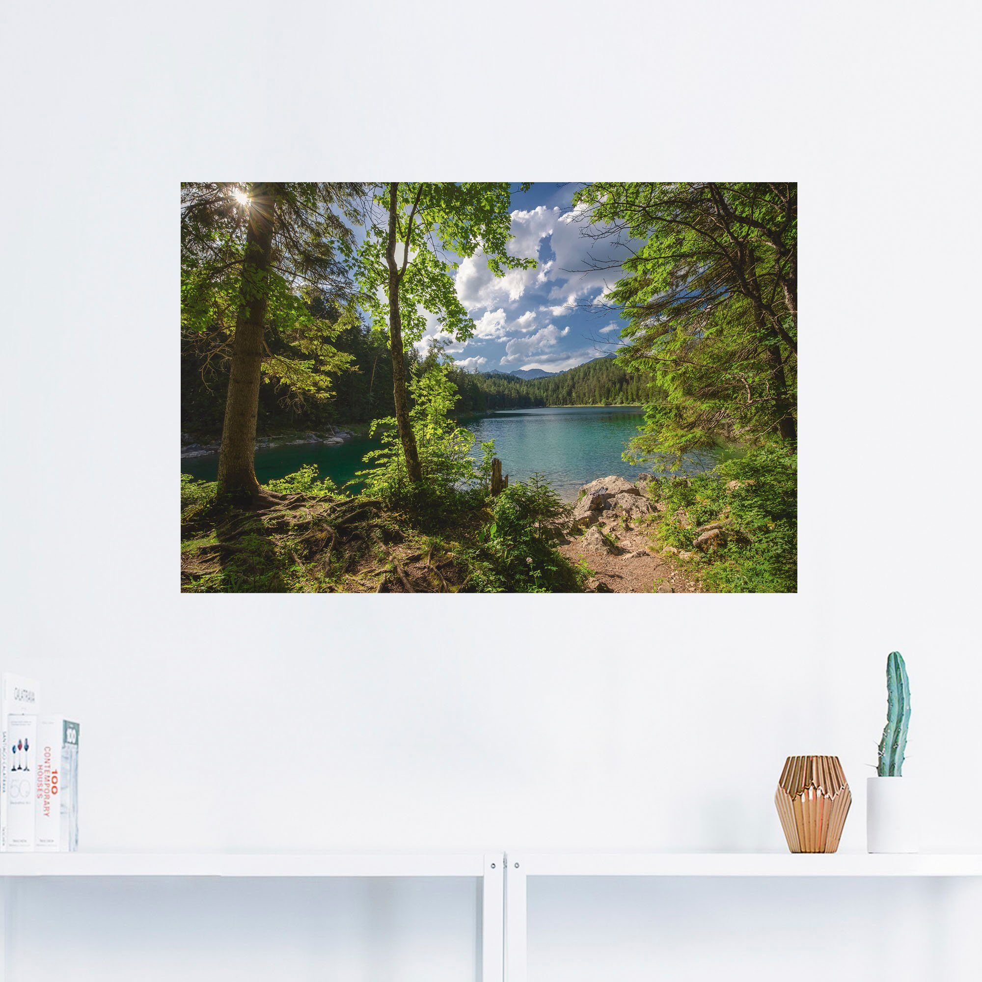 Artland Wandbild Eibsee, Gewässer (1 Wandaufkleber Größen Leinwandbild, St), in als versch. Poster oder Alubild