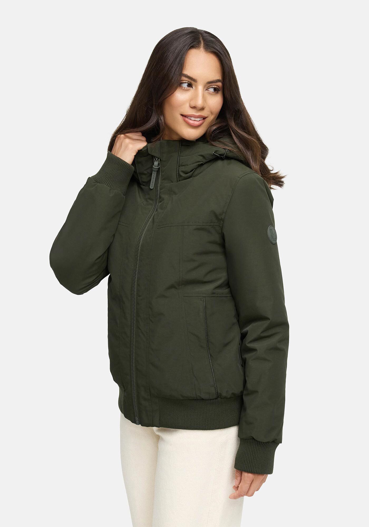 Marikoo Winterjacke Mooni 16 Gefütterte Übergangsjacke mit Kapuze und Kordelzug – Bild 3 von 5
