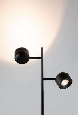 Paulmann Stehlampe Puric Pane, LED fest integriert, Warmweiß, LED, dimmbar, Schwarz/Grau, Metall