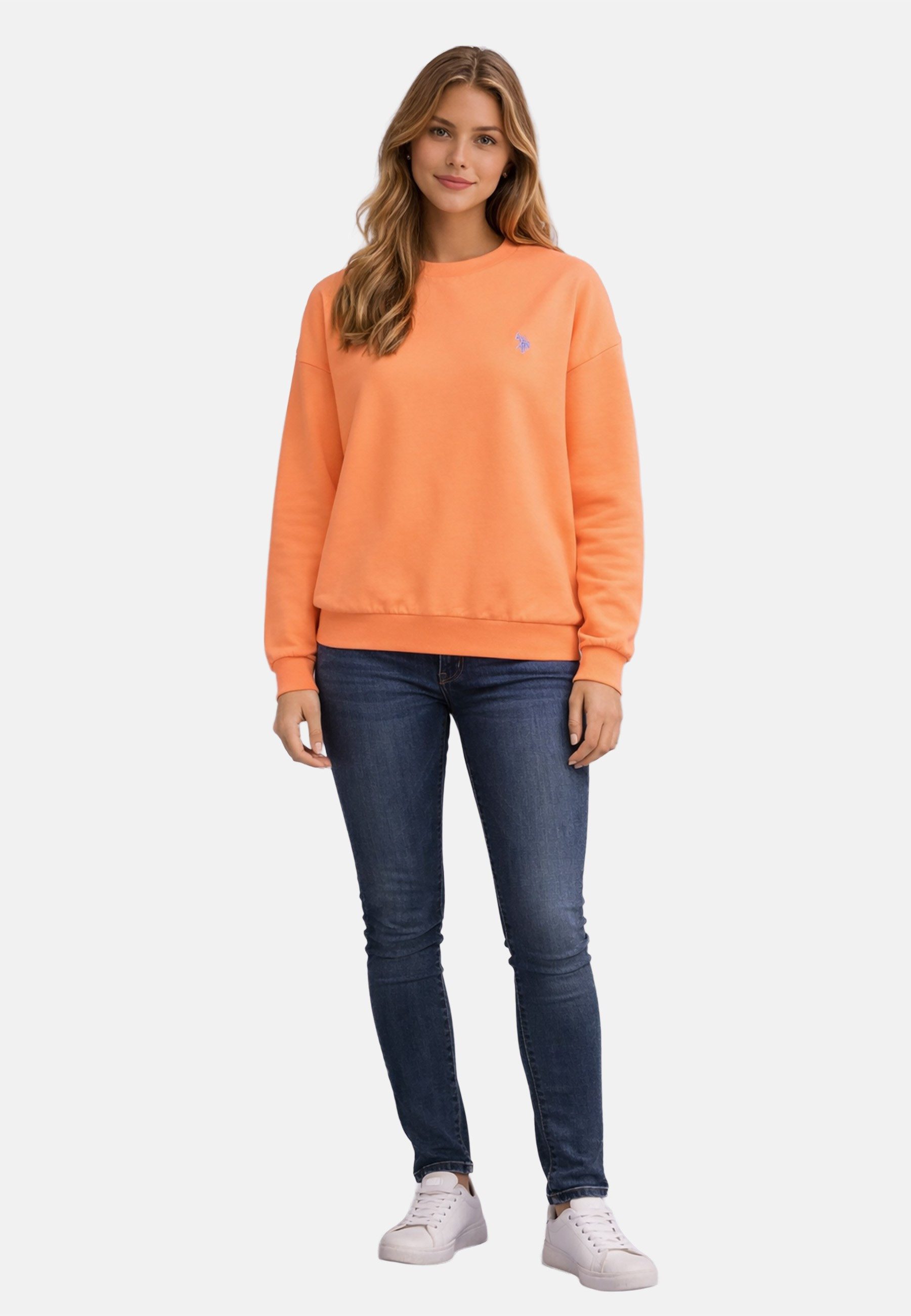 U.S. Polo Assn. Sweatshirt USKalatine Pullover Rundhals – Baumwollmix Sweater Weicher Rundhalspullover mit Stretch und Logo-Stickerei – Bild 3 von 5