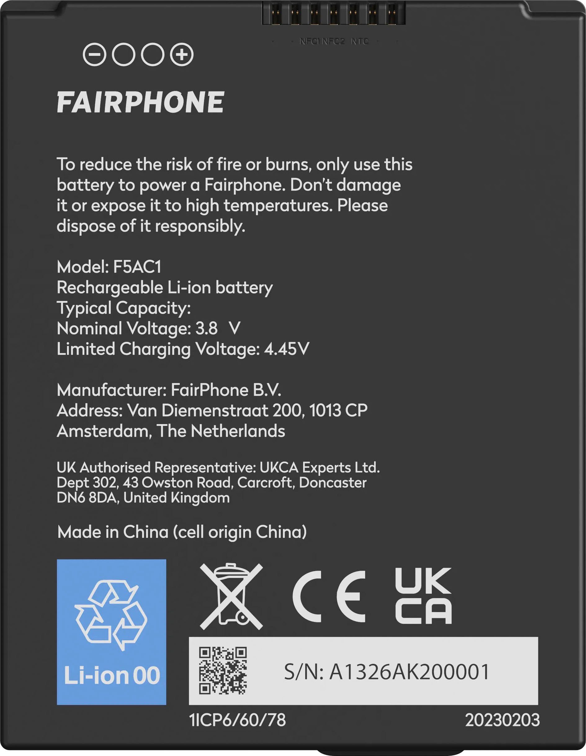Fairphone FP5 Fairphone mAh 4200 Handy-Akku Battery
