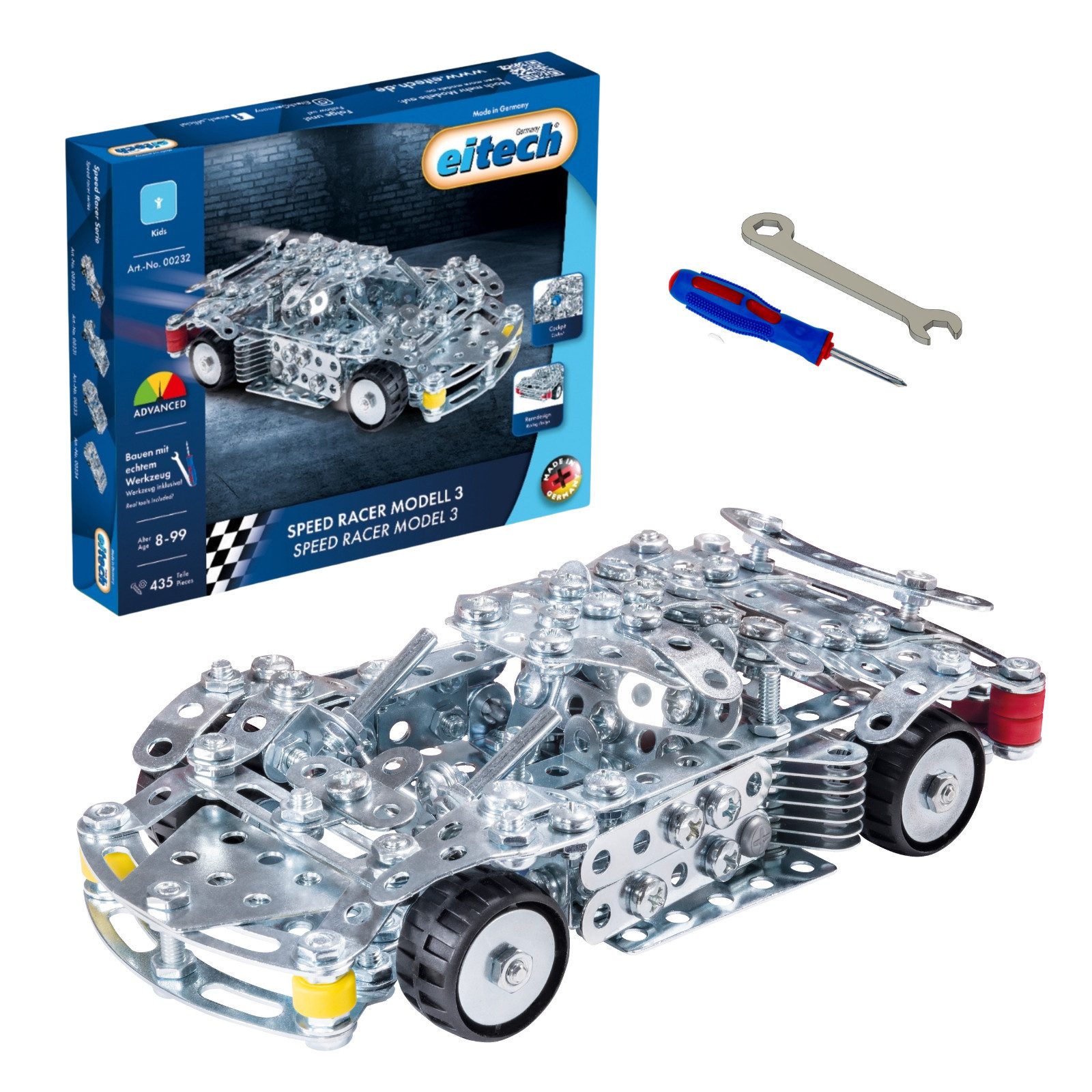 Eitech eitech Speed Racer - Modell 3, 00232 Металлический конструктор, (Konstruktionsspielzeug, 435 St., Bausatz), Modellauto