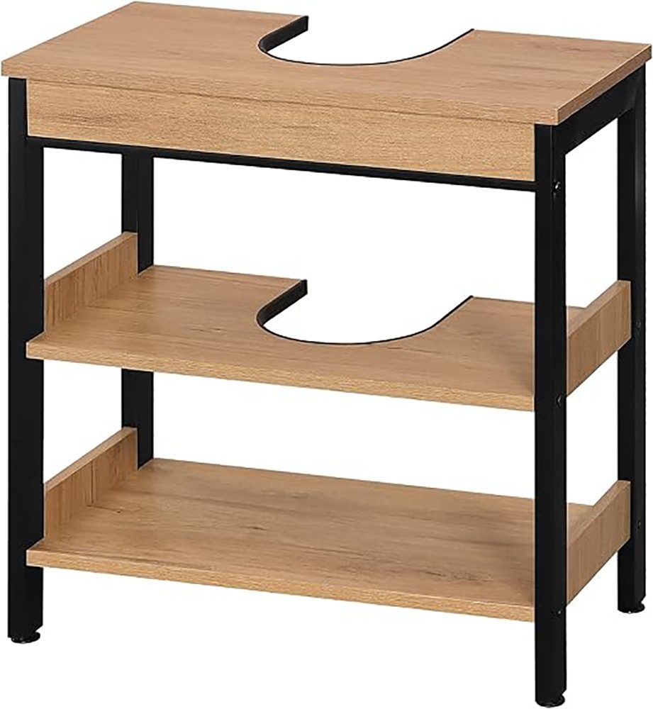 EUGAD Waschbeckenunterschrank (1-St) Unterschrank mit Siphonausschnitt, aus MDF, 60 x 60 x 30 cm