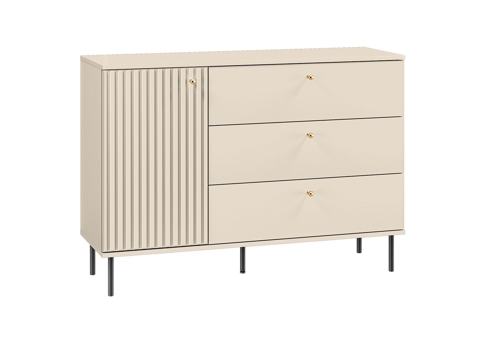 Feldmann-Wohnen Sideboard Sophie (Sophie, 1 St., 1-teilig), 120cm kaschmir matt