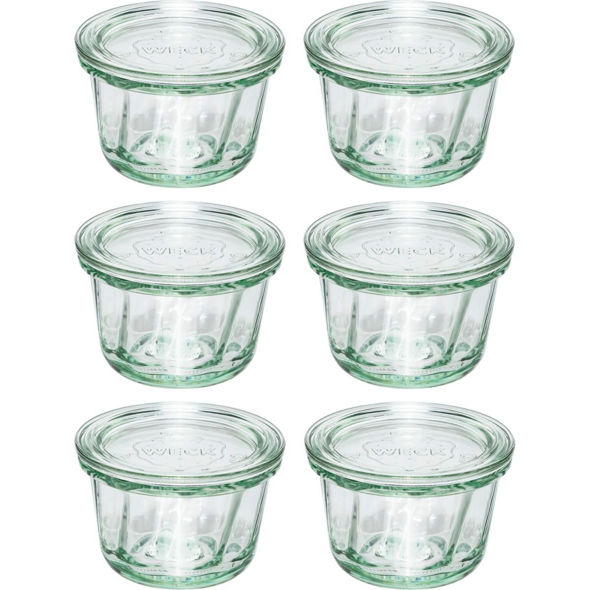 WECK Karaffe Rundrandglas Gugelhupf 165ml 6er Pack