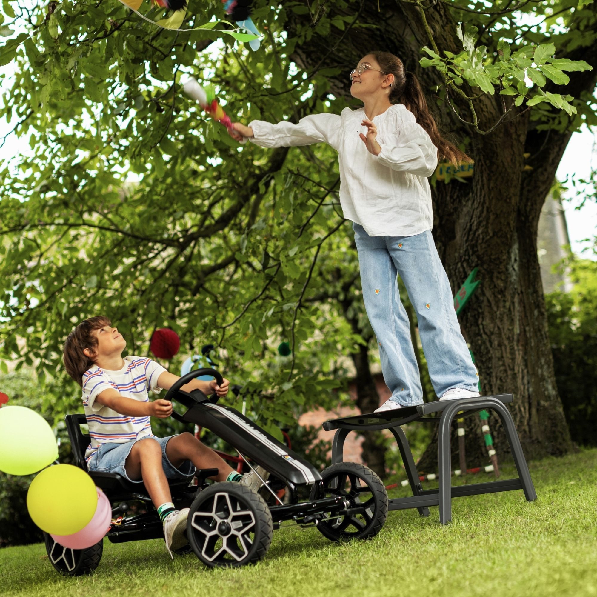 KETTLER Gartenstuhl Kettler Basic Base Hocker anthrazit / marrone NEUHEIT günstig online kaufen