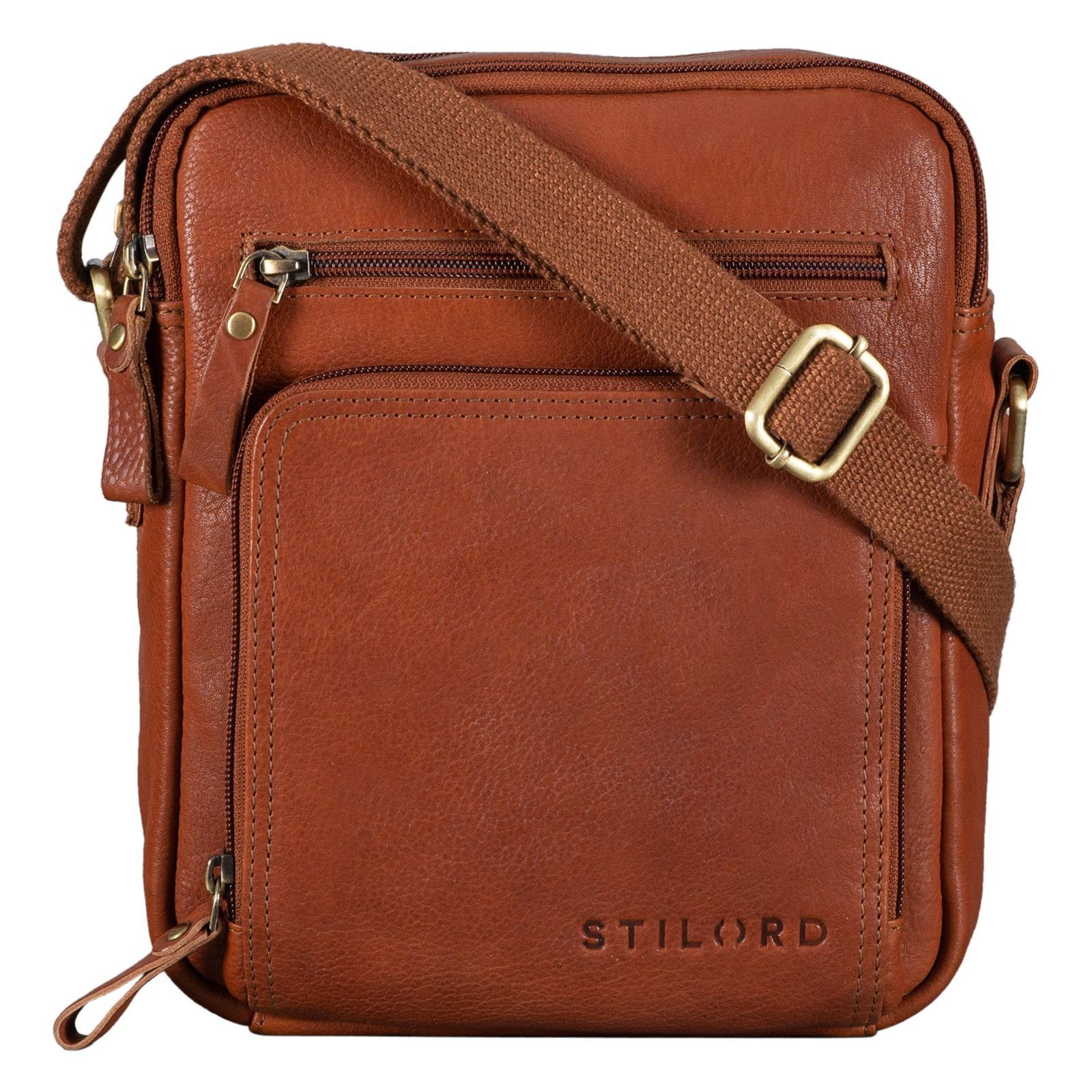STILORD Schultertasche "Darius" Kleine Umhängetasche Herren Leder