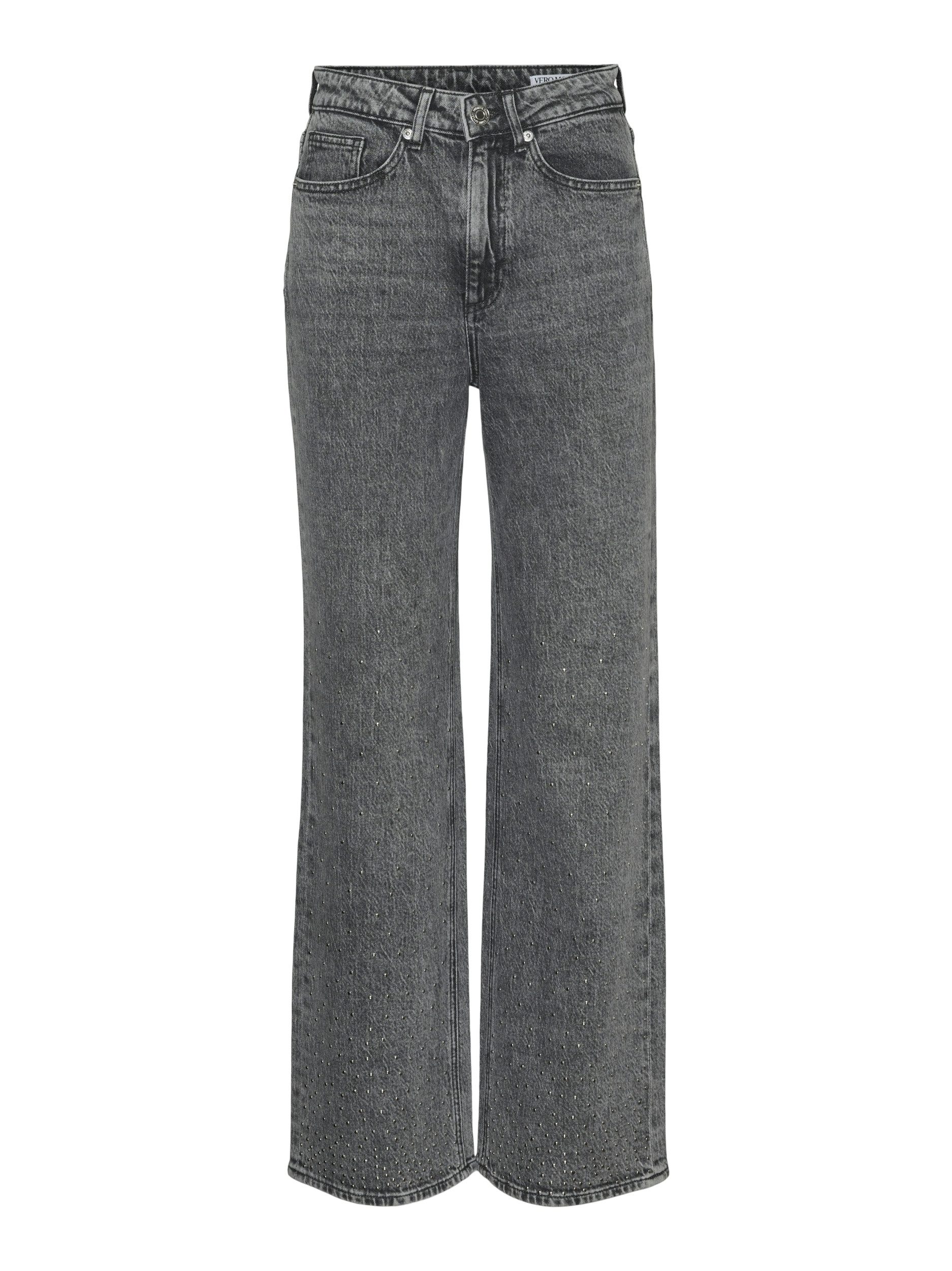 Vero Moda Bequeme Jeans VMTESSA HR WIDE STUDS DNM JEANS RA2
