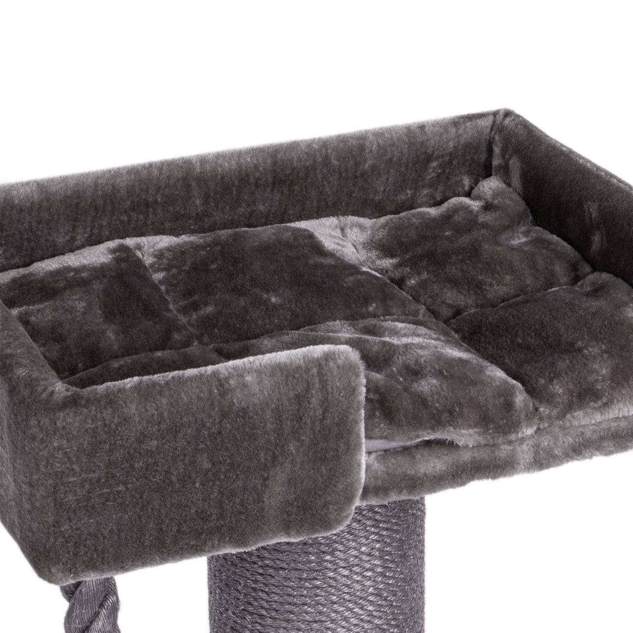 Canadian Cat Company Kratzbaum Watson, Kratzturm mit 18 cm dicker Sisalsäule, grau, ca. 55 x 55 x 100 cm
