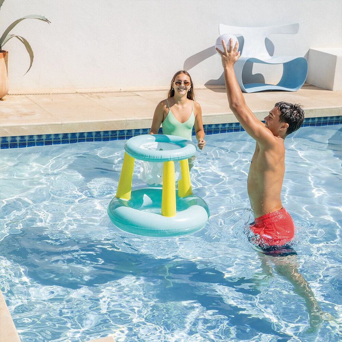 Intex Schwimmtier Pool-Game Mega Floating Hoop 86x64cm, inkl. Ball