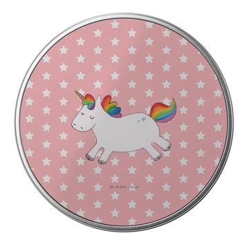 Mr. & Mrs. Panda Aufbewahrungsdose Einhorn Happy - Rot Pastell - Geschenk, Einhorn Deko, Unicorn, Lachen (1 St), Einzigartiges Design