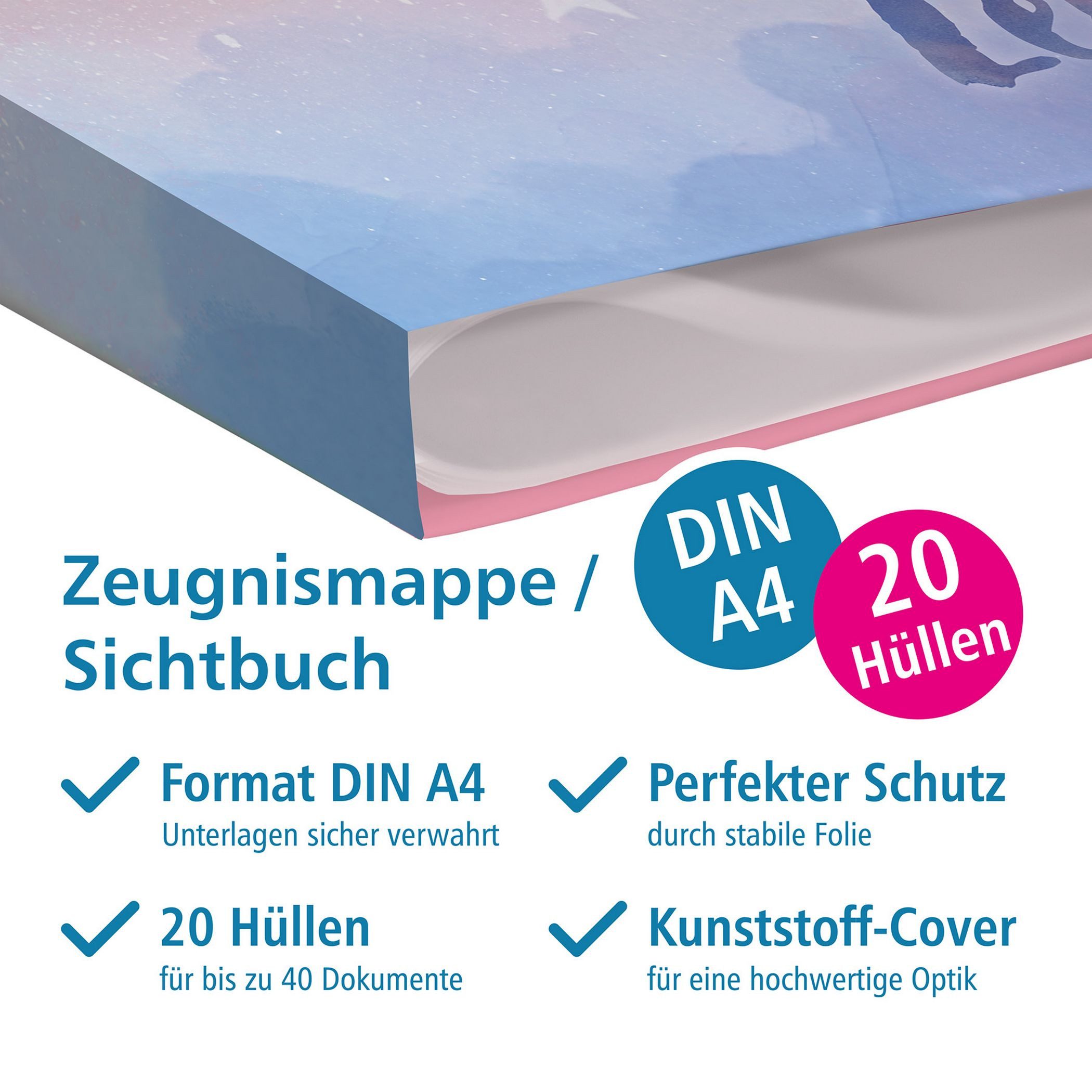 itenga Bewerbungsmappe itenga Zeugnismappe A4 Kunststoff Sichtbuch Motiv TRAUMFÄNGER – Bild 2 von 3