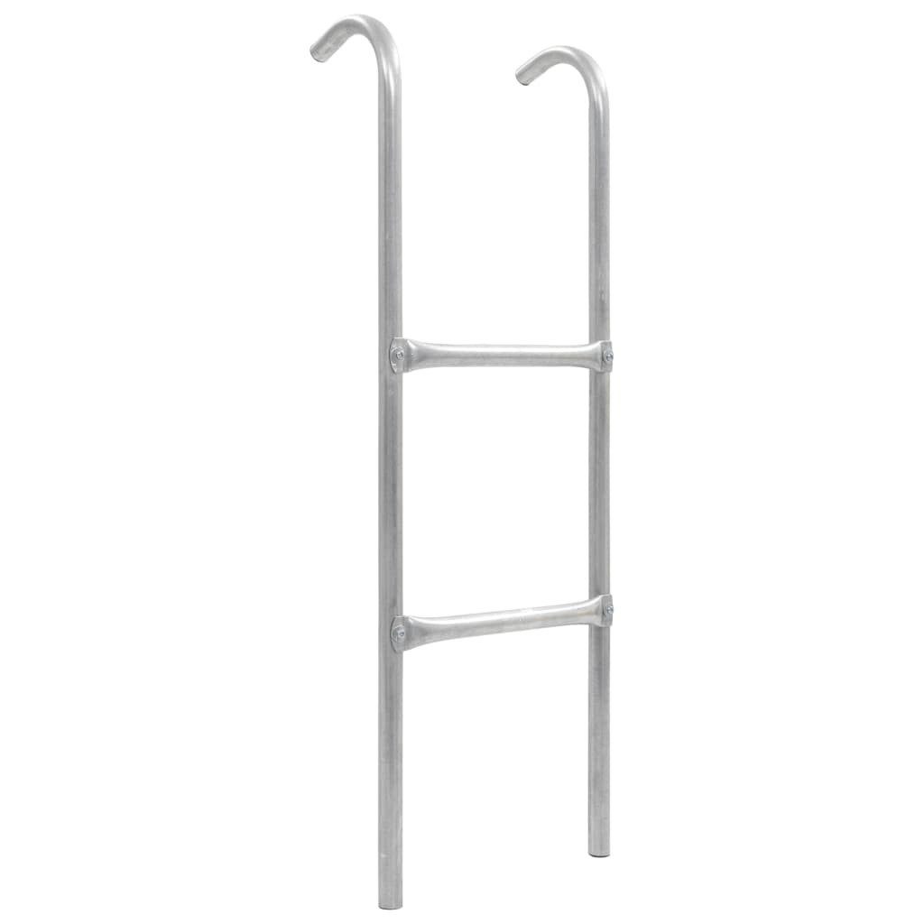 vidaXL Trampolinleiter, 2-stufige Trampolinleiter Stahl Silbern 102,6 cm