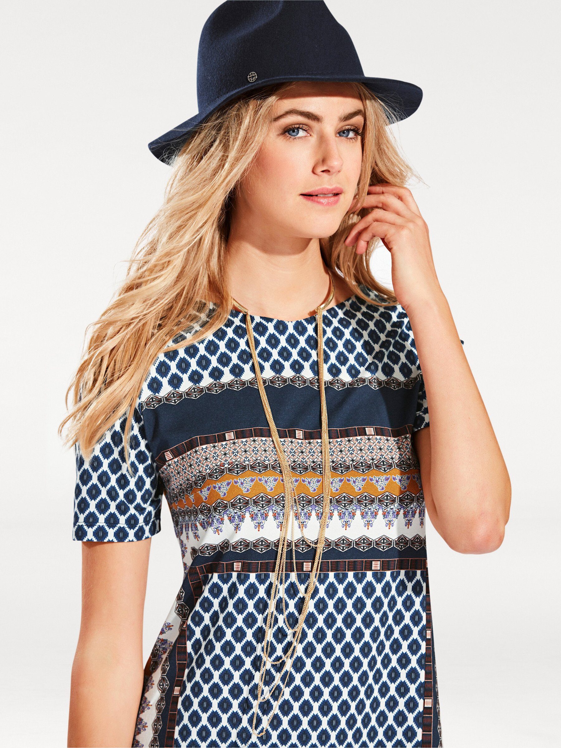 heine Strickkleid Jersey-Kleid Kurzarm