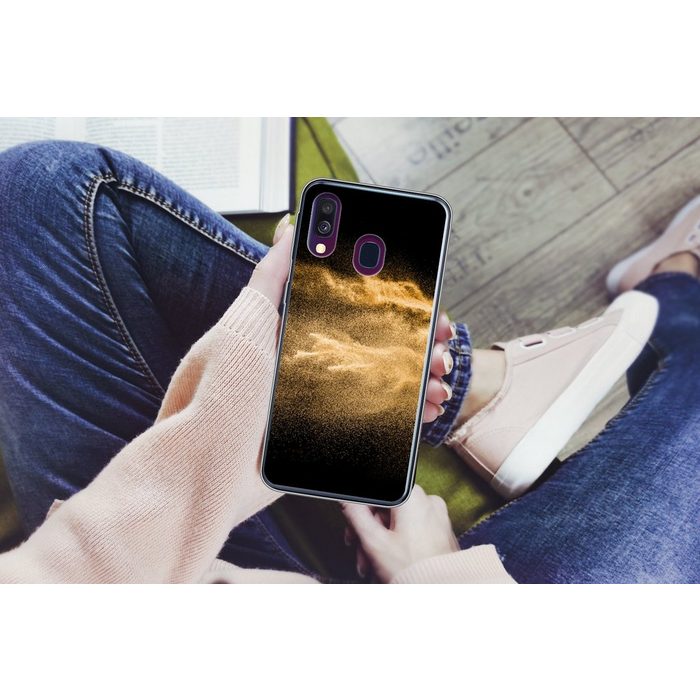 MuchoWow Handyhülle Sand - Gold - Schwarz - Luxus - Kunst Handyhülle Samsung Galaxy A40 Smartphone-Bumper Print Handy NZ11872