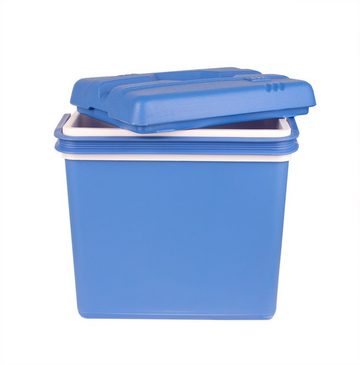 EDA Plastiques Aufbewahrungsbox Kühlbox 24 Liter blau/weiß Isolierbox mit bis zu 11 Std. Kühlung