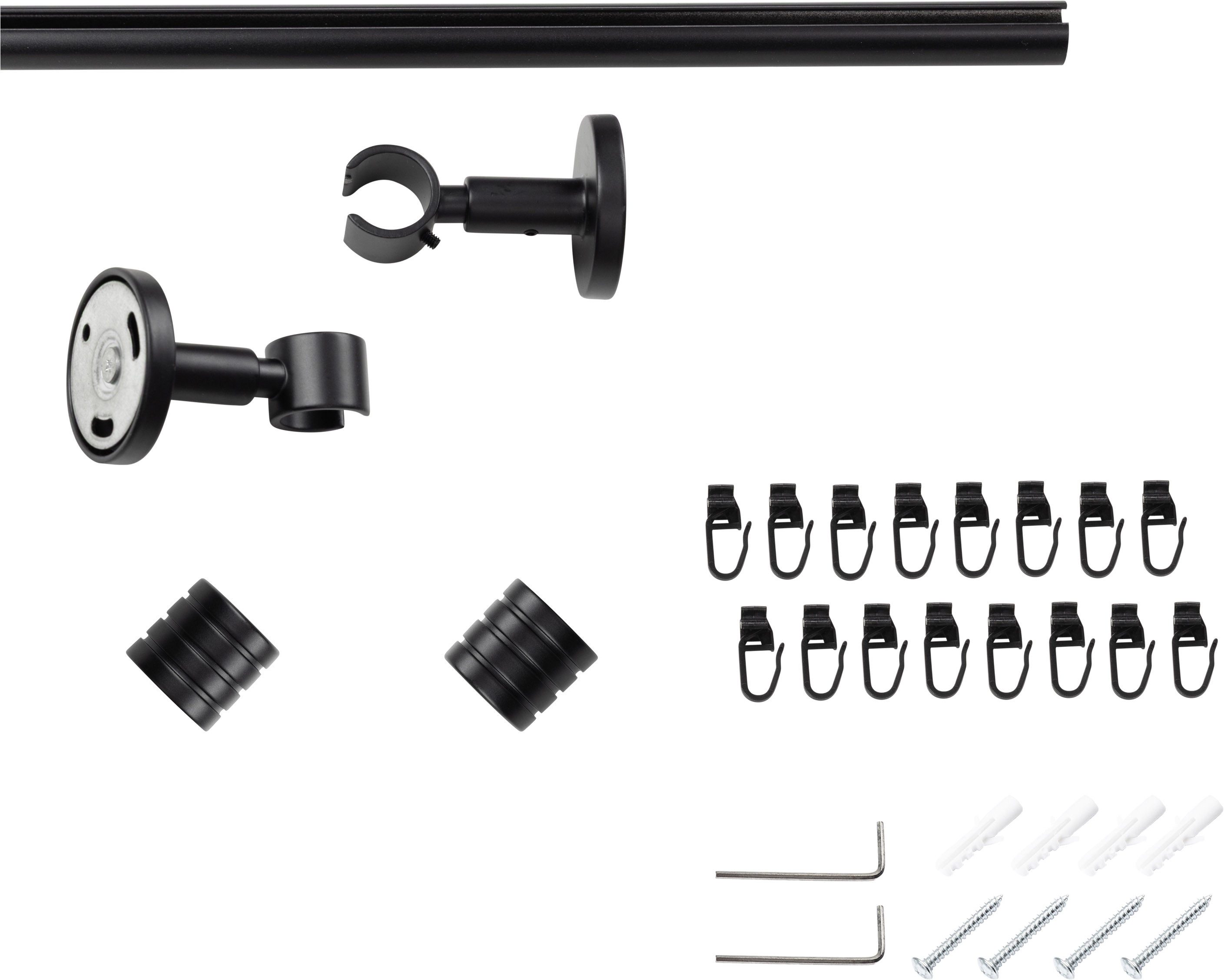 SN DECO GROUP Gardinenstange Gardinenstange Innenlauf Lille Ø 19 mm, 1-läufig, Fixmaß, verschraubt, Ø 19 mm, Fixmaß, kürzbar