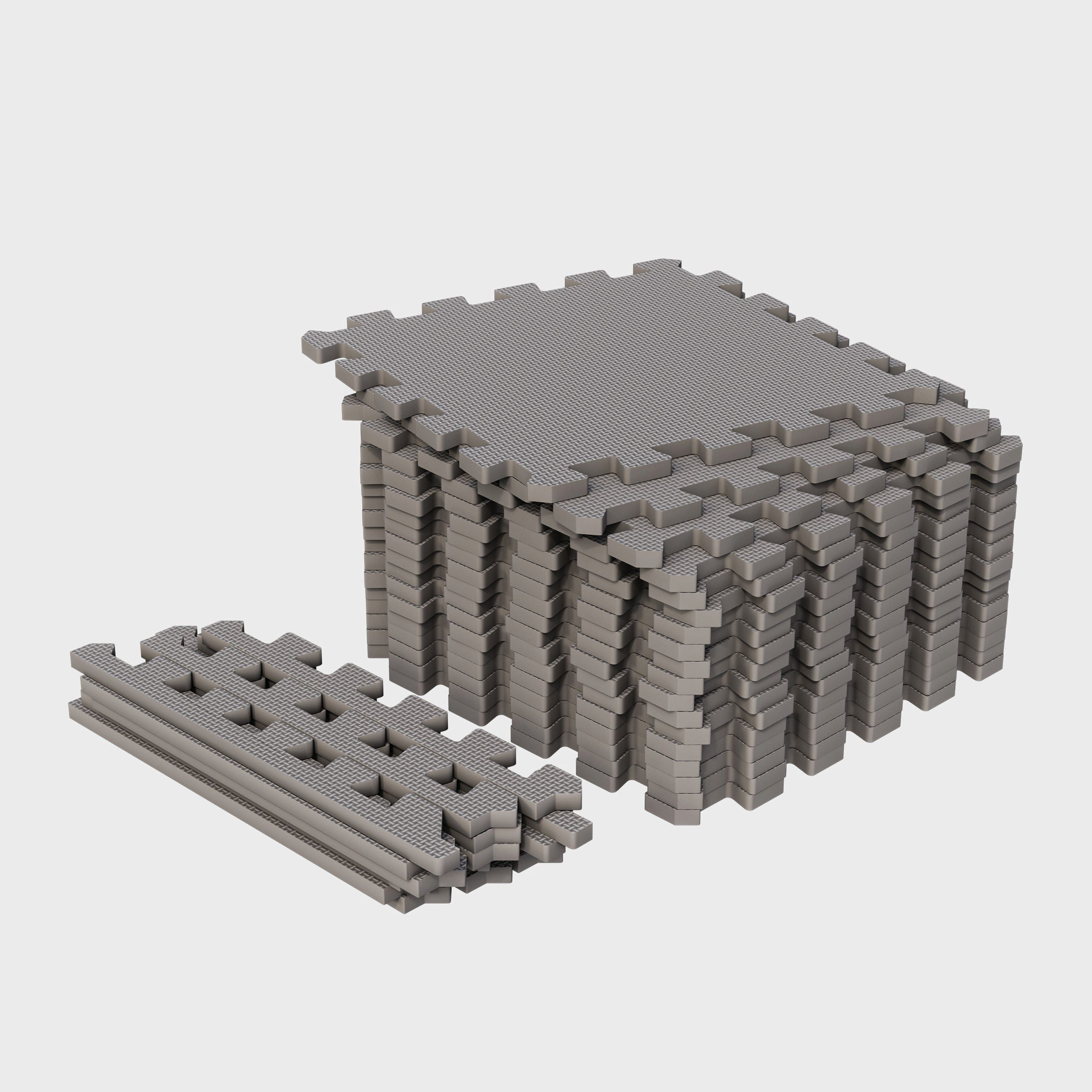 GORILLA SPORTS Bodenschutzmatte Bodenschutzmatten Set 30x30cm - 18 Matten inkl. Endstücke, 18-St.