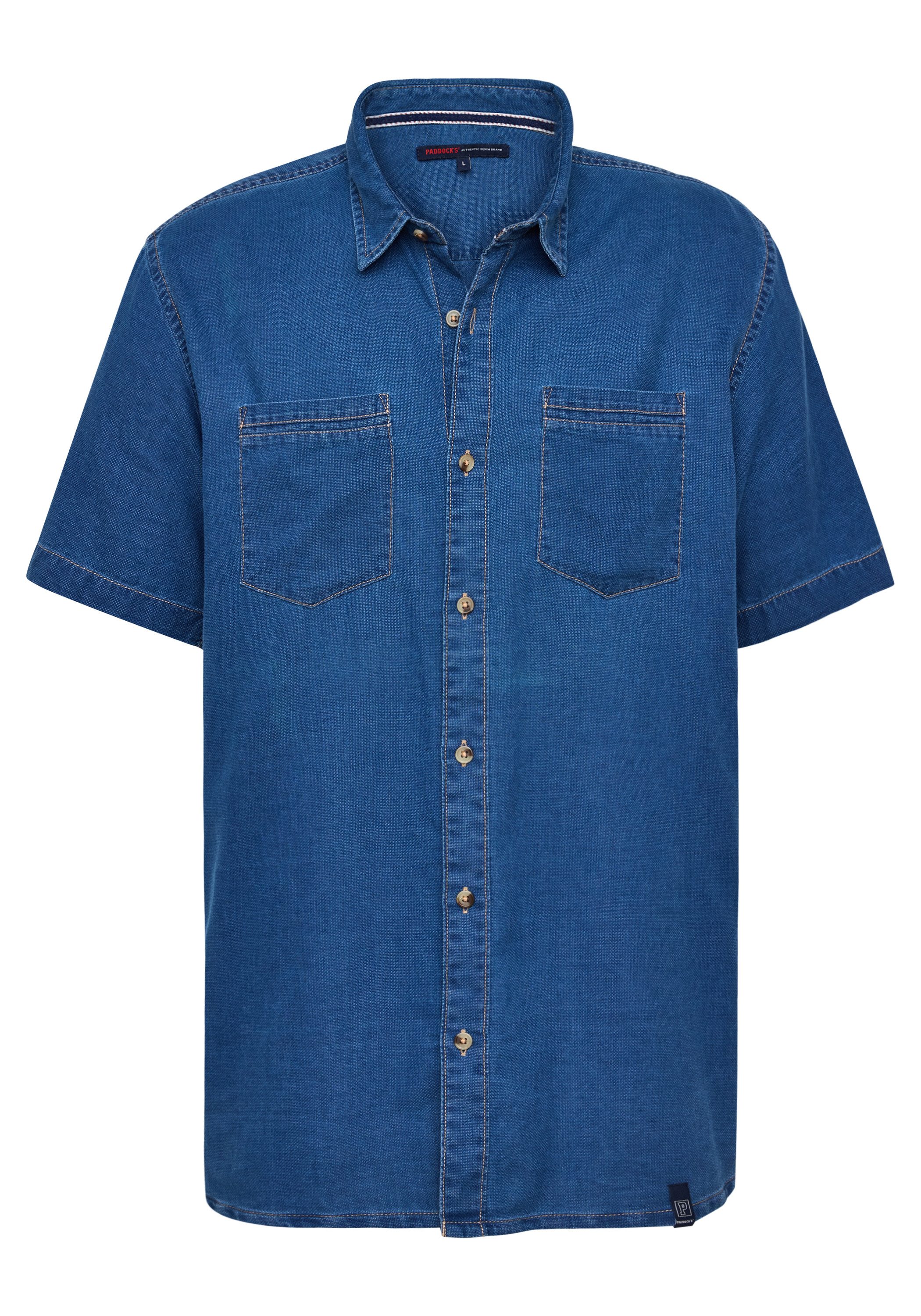 Paddock's Kurzarmhemd Regular Fit Jeanshemd aus günstig online kaufen