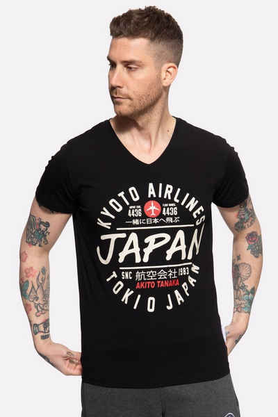 Akito Tanaka T-Shirt Flight mit legerem Frontprint