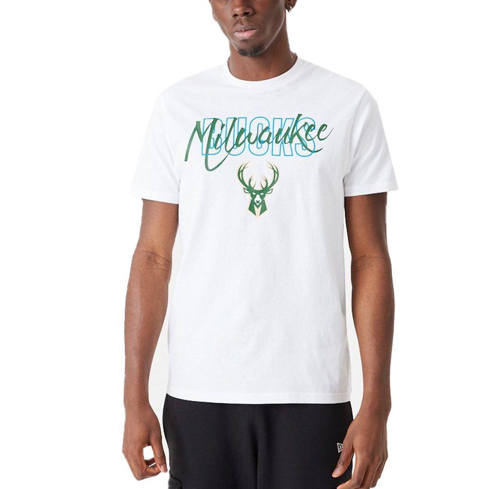 NBA Milwaukee SCRIPT Print-Shirt Era New Bucks