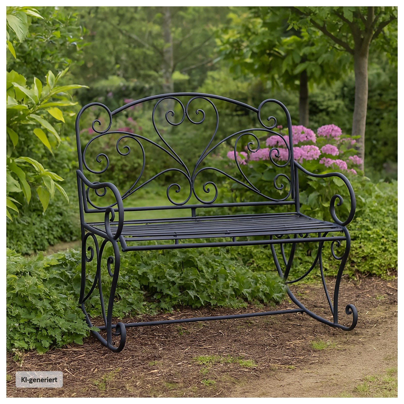 HTI-Living Gartenbank Nostalgische Metallbank Schaukelbank Curly (Stück, 1-St., 1 Gartenbank), Gartenbank