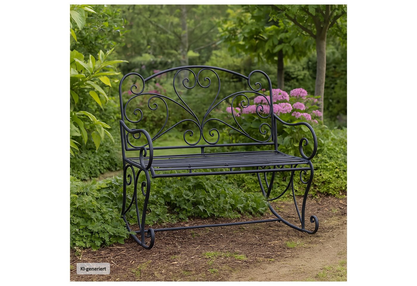 HTI-Living Gartenbank Nostalgische Metallbank Schaukelbank Curly (Stück, 1-St., 1 Gartenbank), Gartenbank