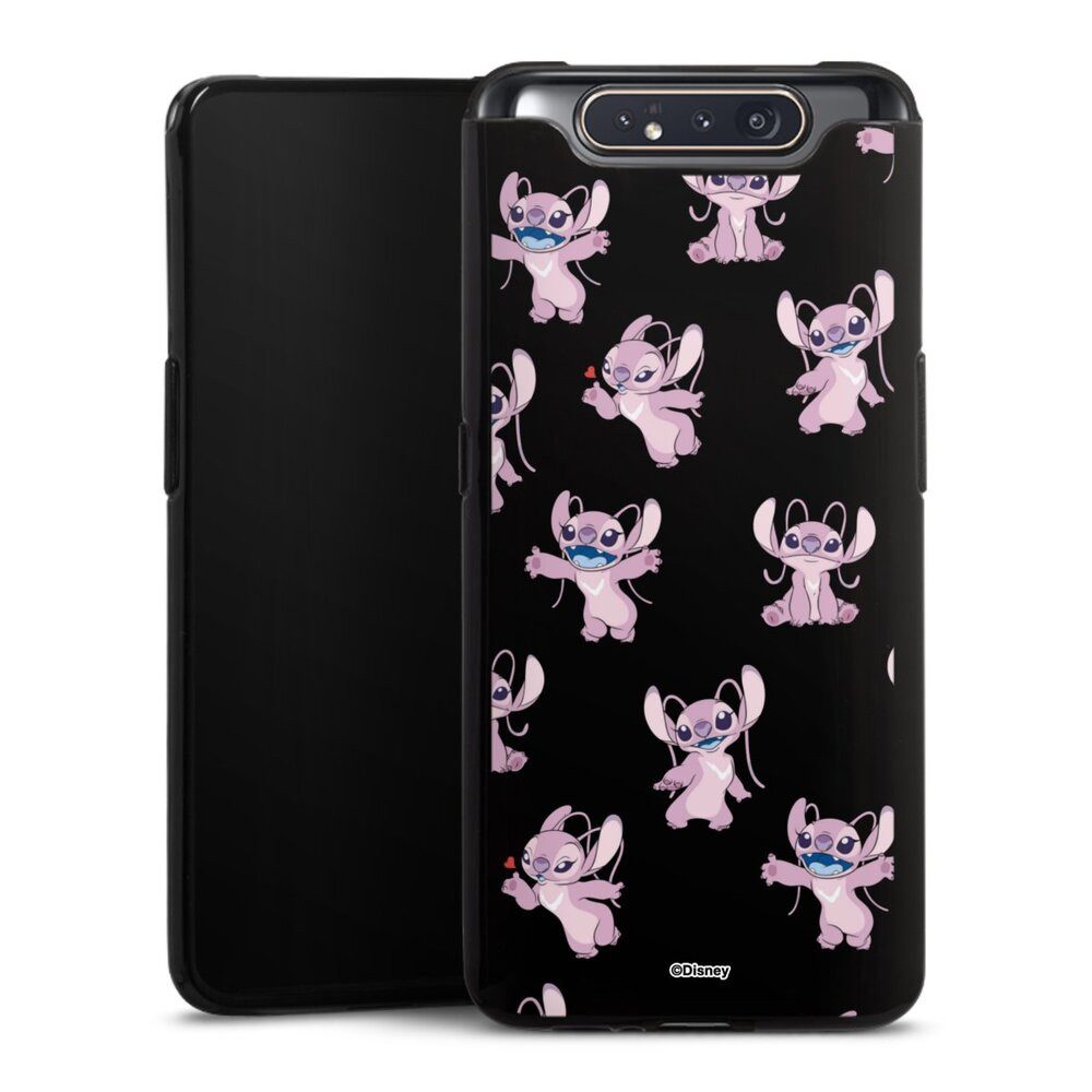 DeinDesign Handyhülle Lilo & Stitch Engel Disney Angel Faces Pattern Transparent, Samsung Galaxy A80 Silikon Hülle Bumper Case Handy Schutzhülle