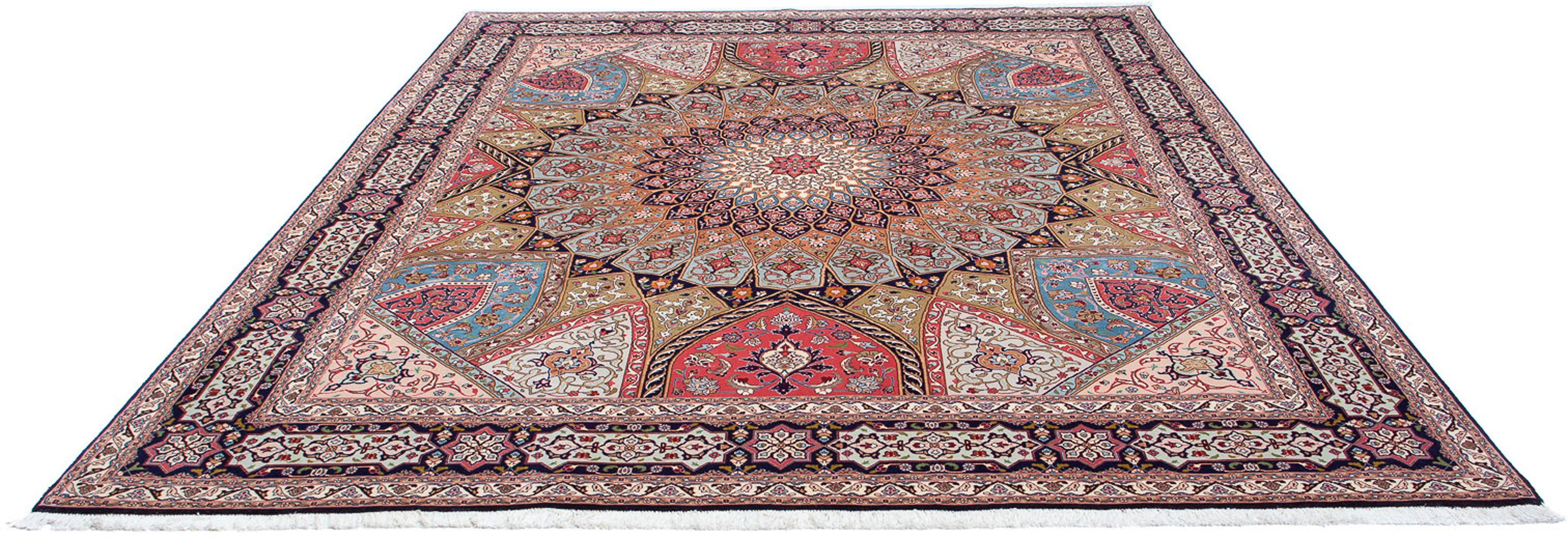 Orientteppich Perser - Täbriz - Royal - 307 x 257 cm - mehrfarbig, morgenland, rechteckig, Höhe: 7 mm, Wohnzimmer, Handgeknüpft, Einzelstück mit Zertifikat