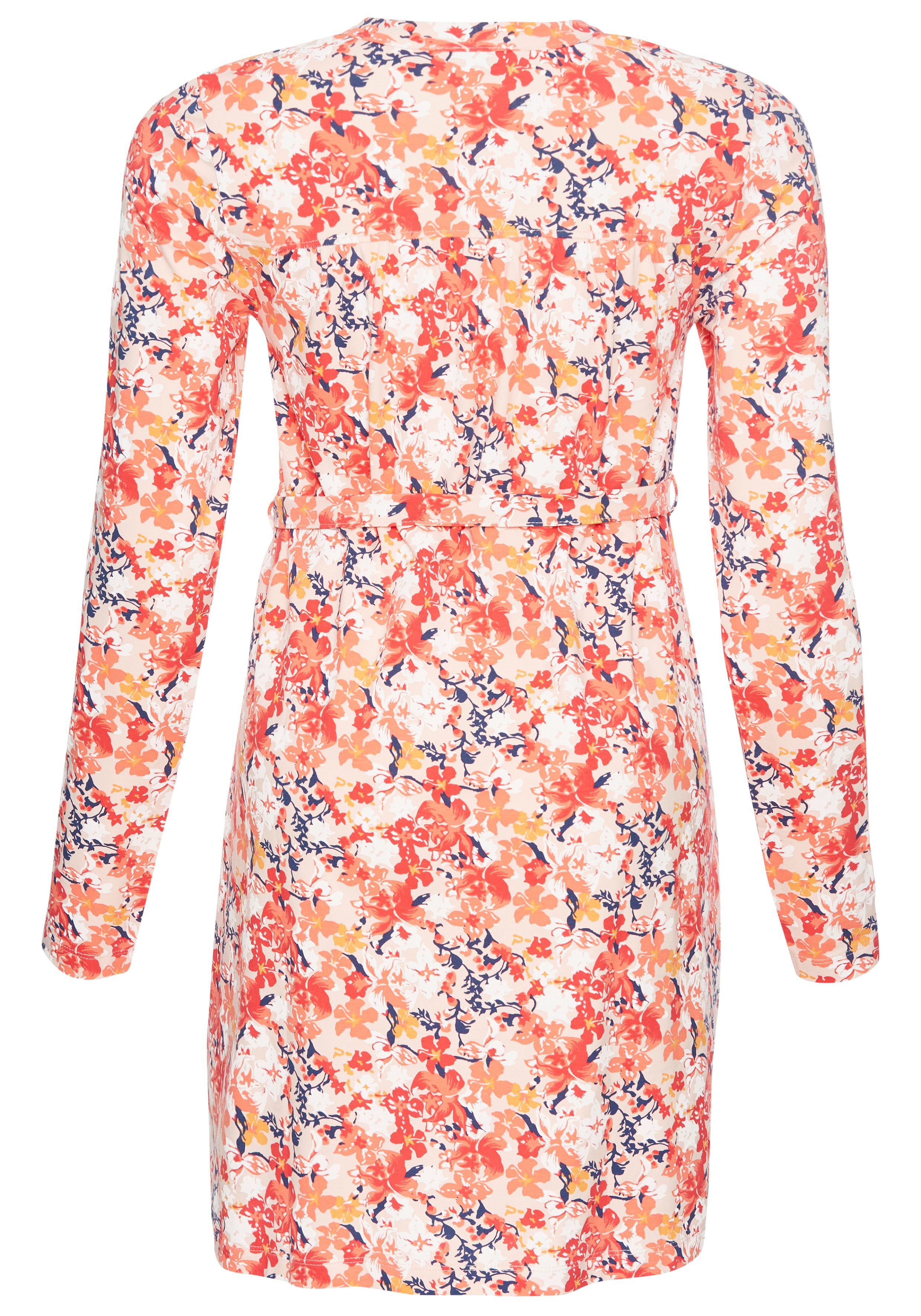 Nine-month maternity dress, short pregnancy dress with button placket, mini dress, shirt dress with low button placket, ideal for breastfeeding