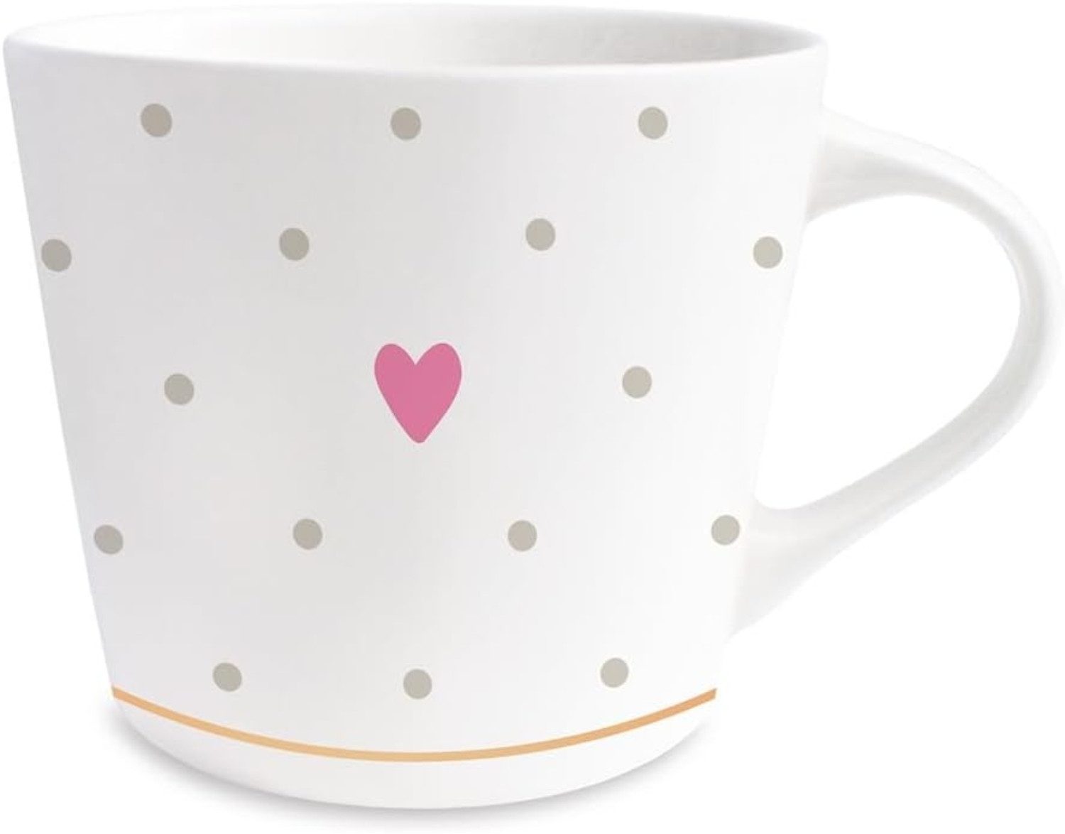 Grafik Werkstatt Tasse Goldtasse Herz (Punkte), Porzellan, mit Echtgold veredelt