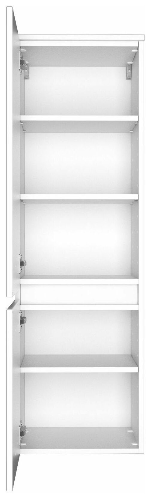 HELD MÖBEL Hochschrank Midischrank Baabe 40 cm weiß/matt weiß