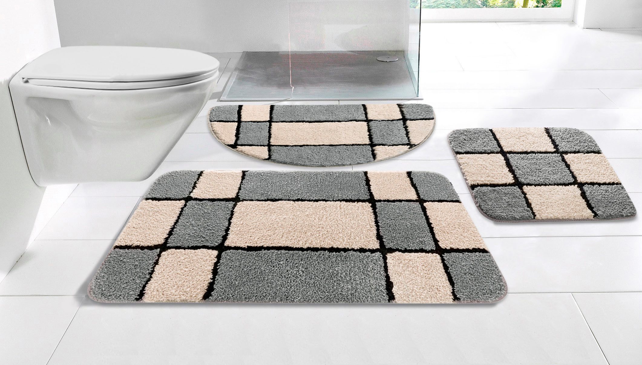 my home Badematte Melli, Höhe 16 mm, rutschhemmend beschichtet, fußbodenhei günstig online kaufen