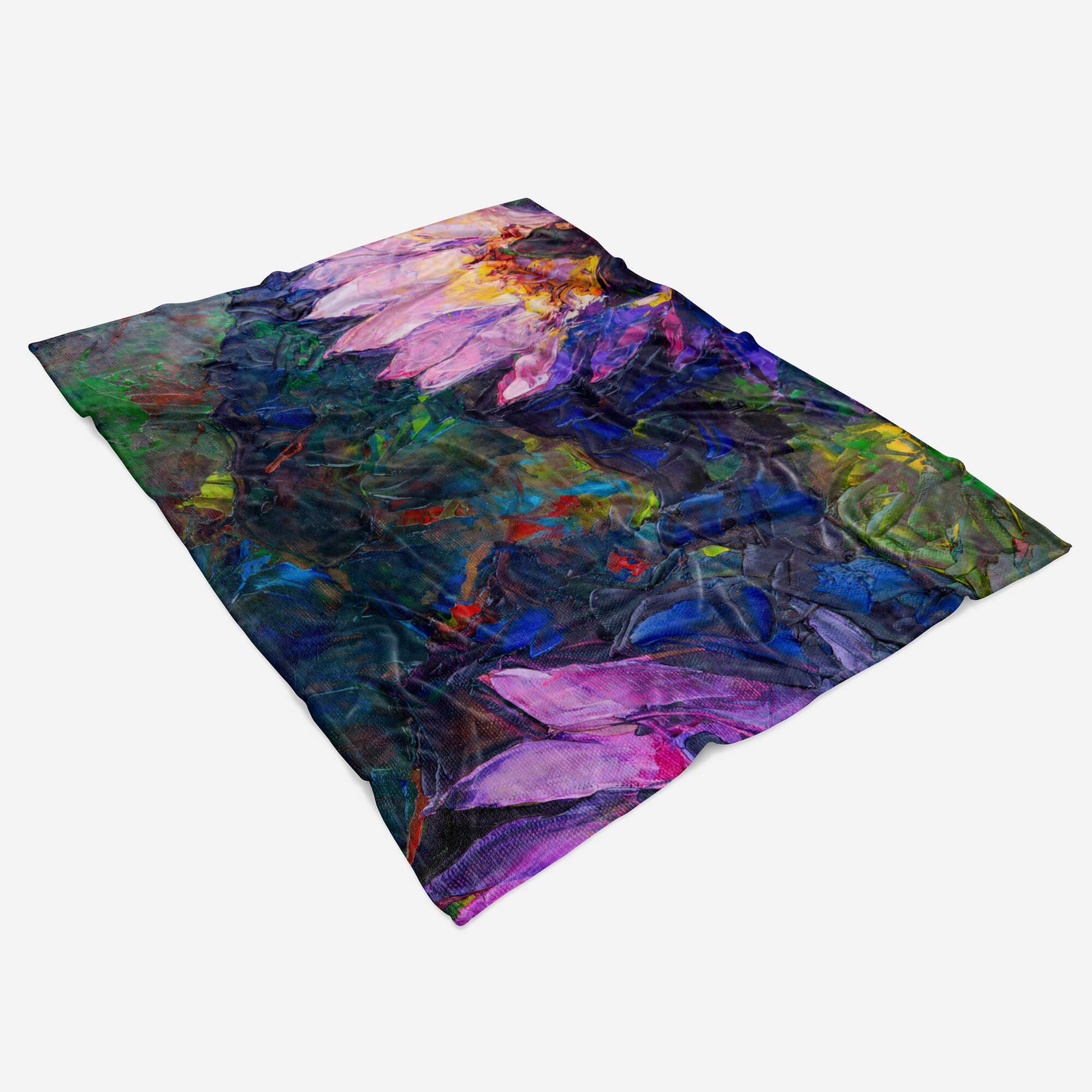 (1-St), Farben Saunatuch Art Handtuch Sinus Kuscheldecke Handtuch Abstrakt Baumwolle-Polyester-Mix Blumen, Fotomotiv Handtücher mit Strandhandtuch
