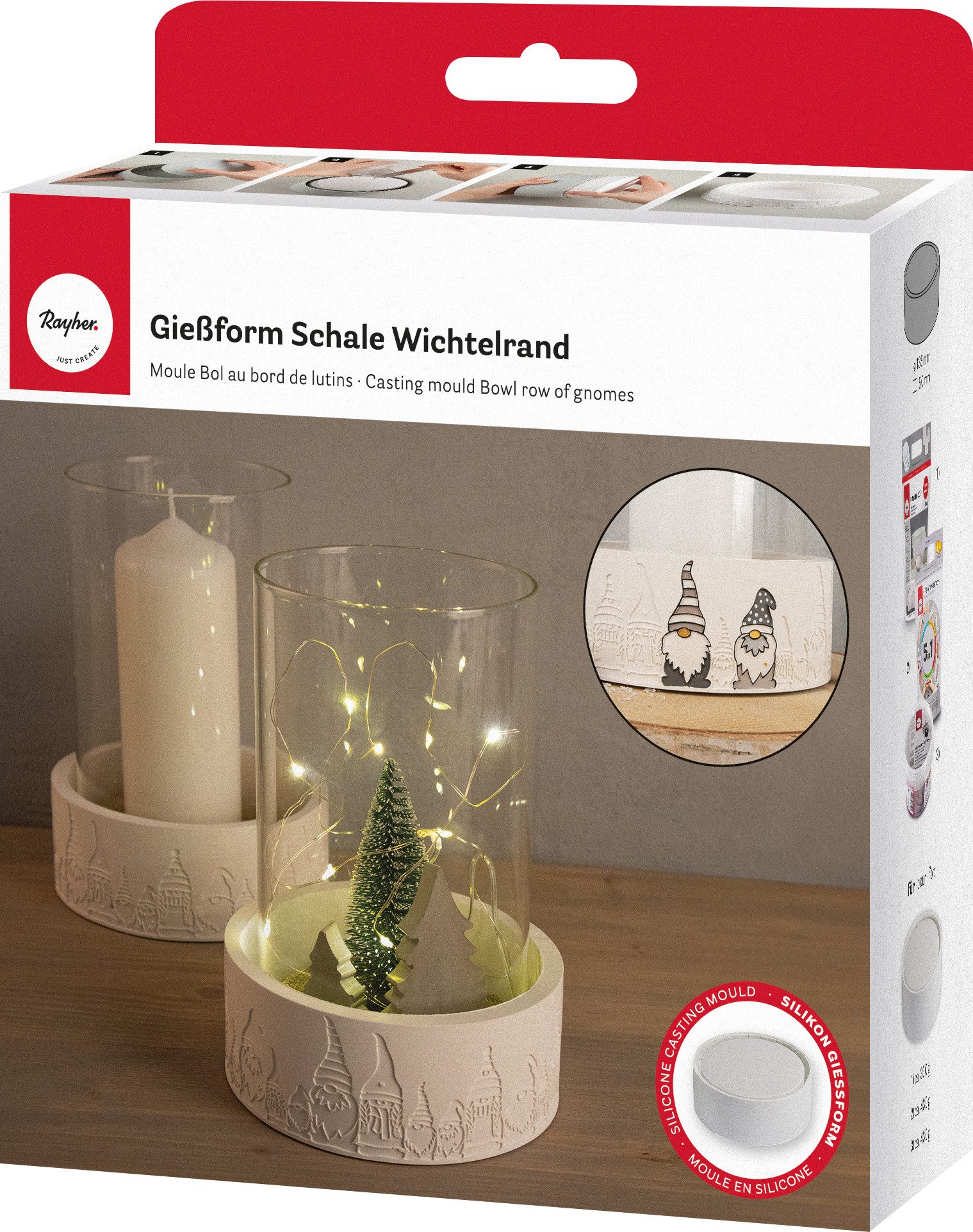 Rayher Modellierwerkzeug Schale Wichtelrand, 13,5x5cm
