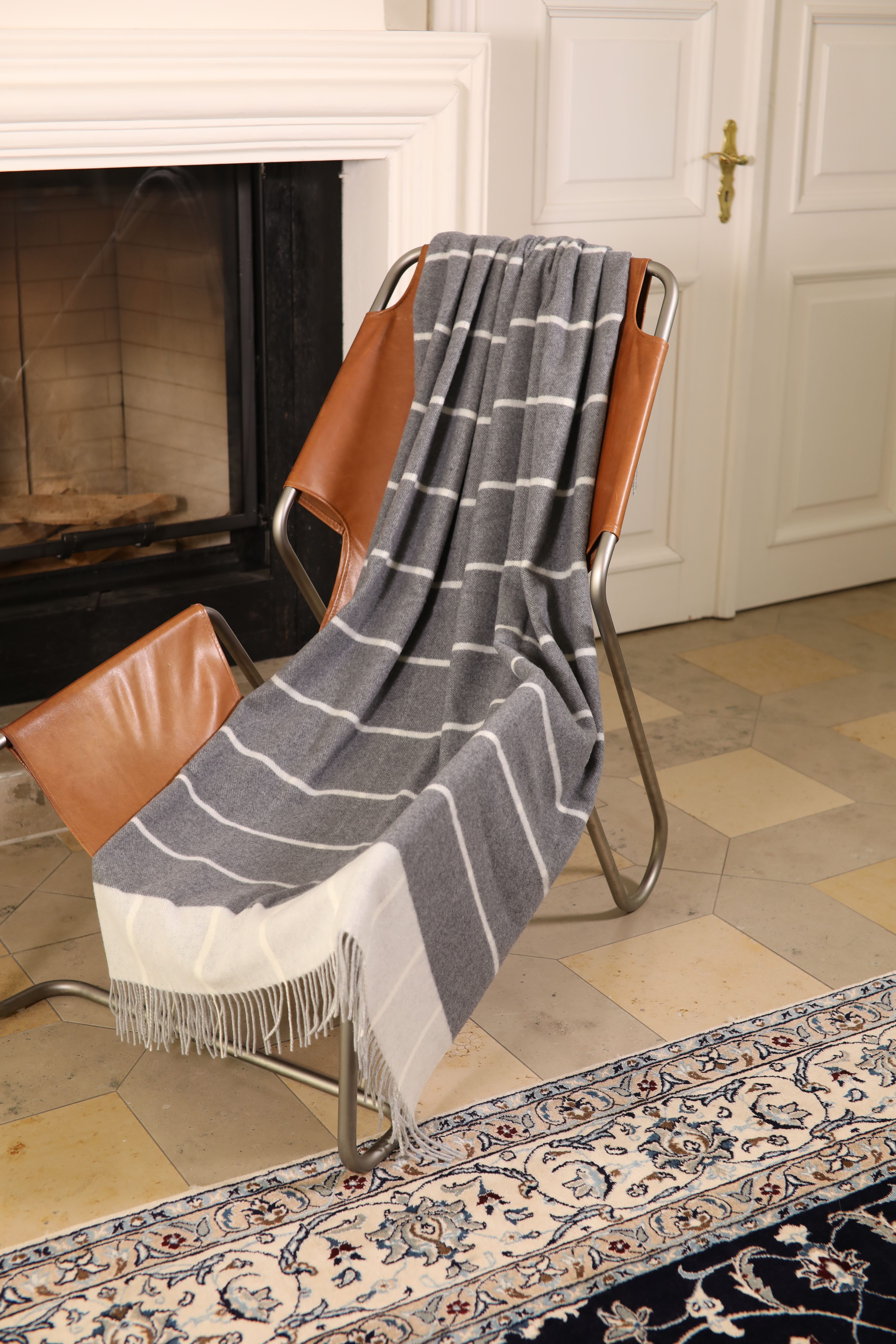 Plaid Harry Grigio Medio, CASATEX, elegantes Design, große Karos