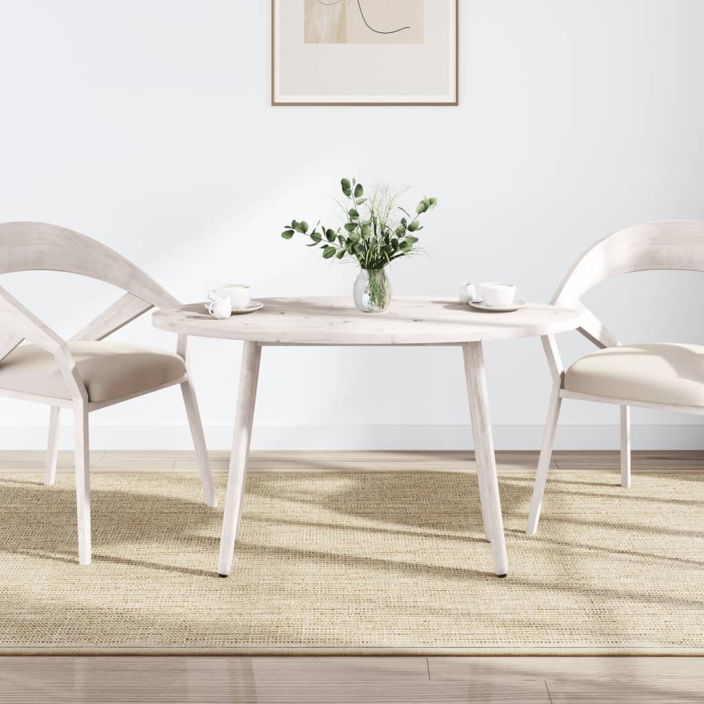 St) Tischplatte Oval Massivholz Kiefer furnicato cm 100x50x2,5 (1 Weiß