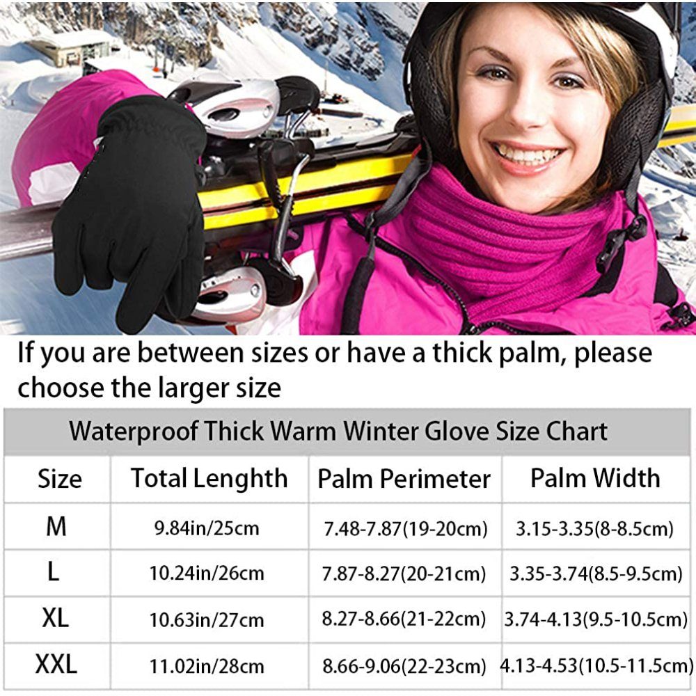 Damen Fleecehandschuhe Thermo-Handschuhe Winter Herren Anti-Rutsch 1 Lubgitsr Stil Touchscreen
