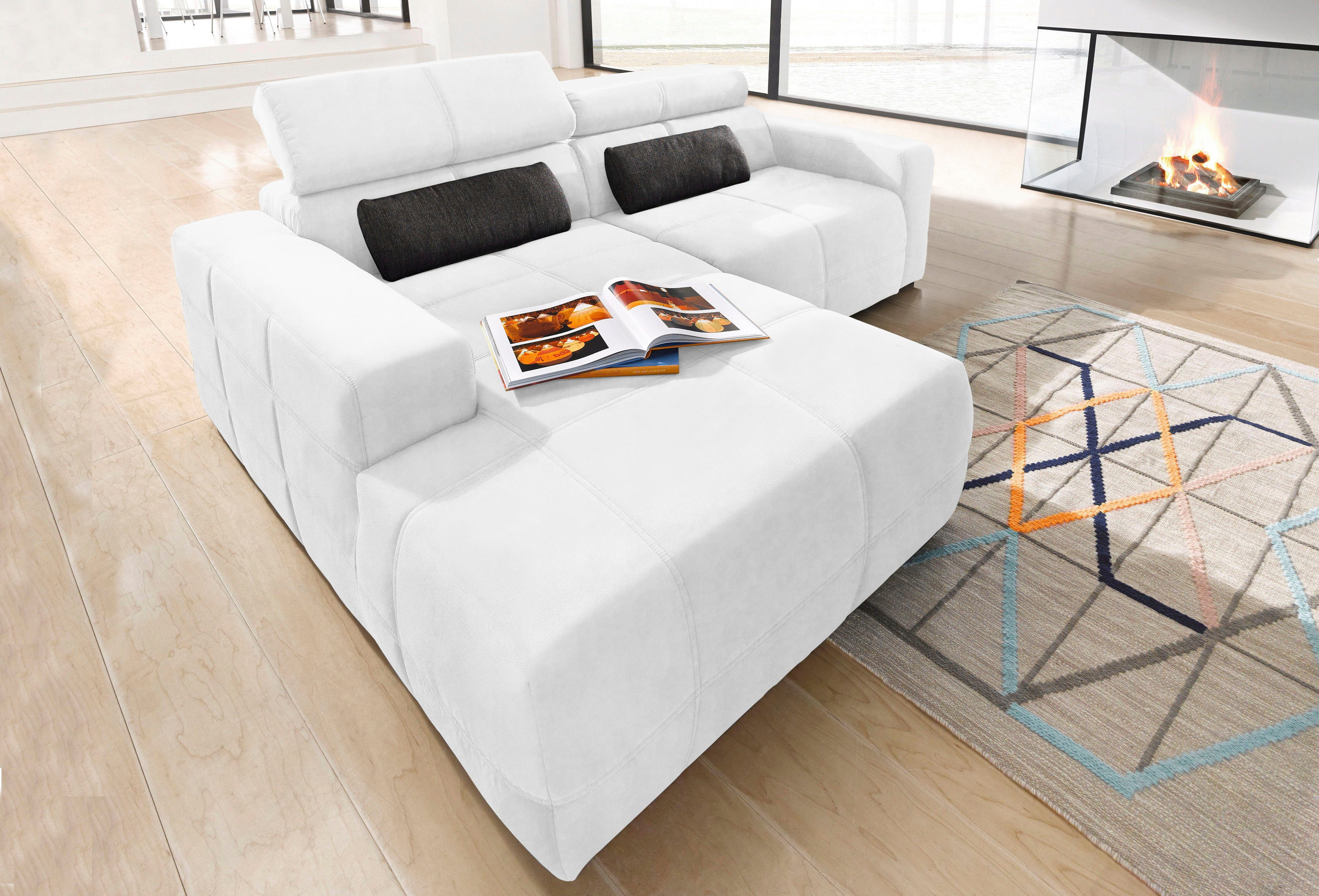 DOMO collection Ecksofa Brandon, inkl. Kopfteilverstellung, günstig online kaufen
