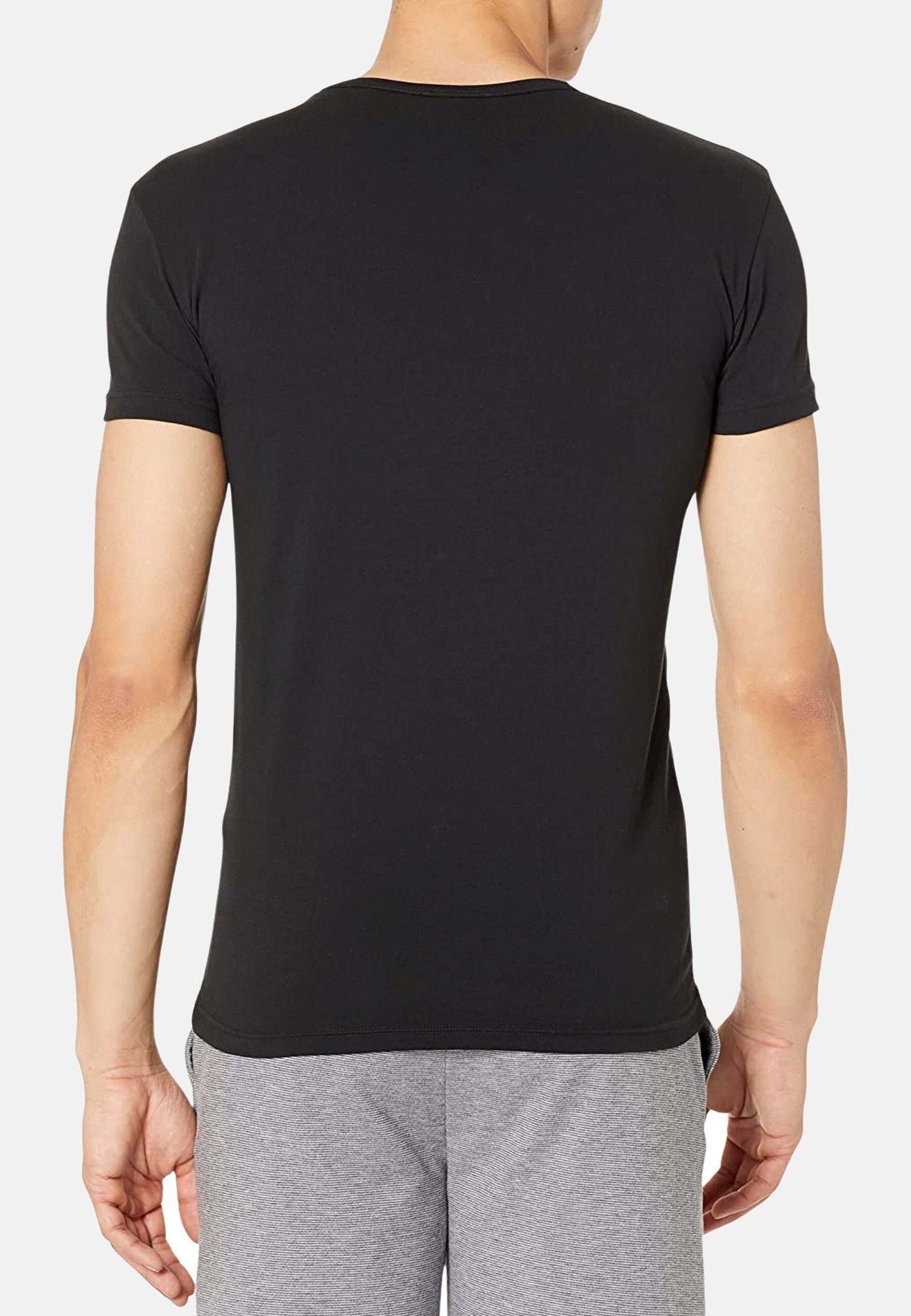 Emporio Armani T-Shirt 2-Pack im 23820 black black mit Shirt / (2-tlg) Basic-T-Shirt