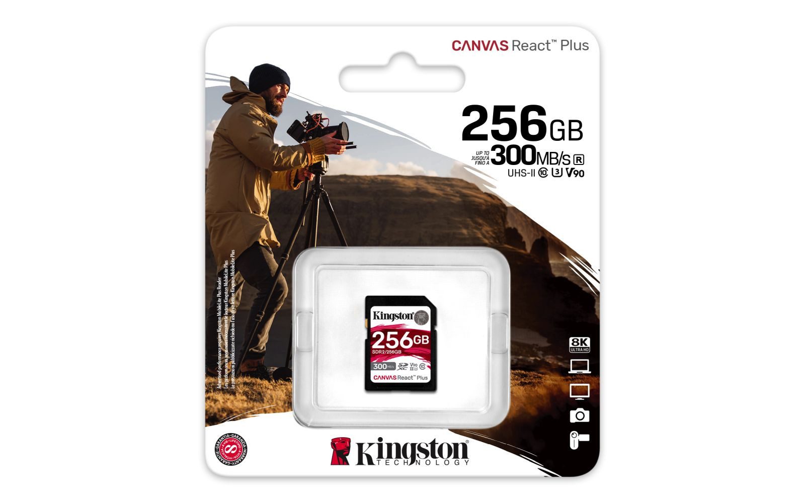 Kingston Technology 256GB Canvas React Plus SDXC UHS-II 300R/260W U3 V90 for... Speicherkarte
