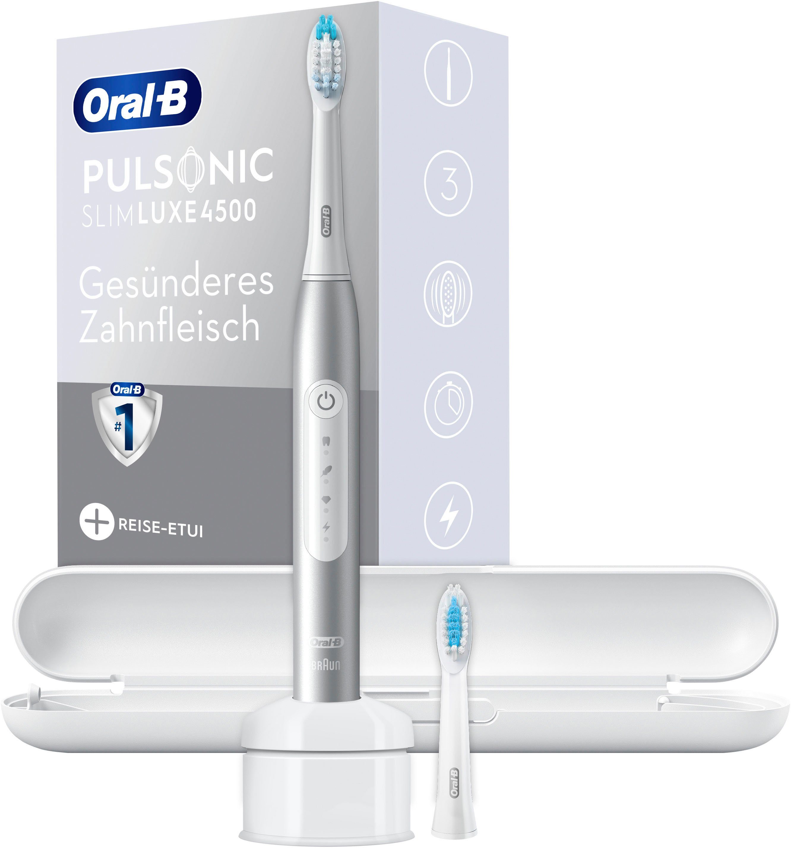 Oral B Schallzahnbürste Pulsonic Slim Luxe 4500, Aufsteckbürsten: 2 St.  online kaufen | OTTO