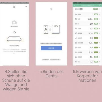 MAGICSHE Körper-Analyse-Waage Exakte Datenanalyse von Anwendungen, Körperfettwaage