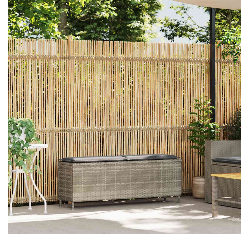 Thumbnail - vidaXL Auflagenbox Gartentruhe Kissenbox Kissentruhe Auflagenbox Kissen Hellgrau 110x30x4