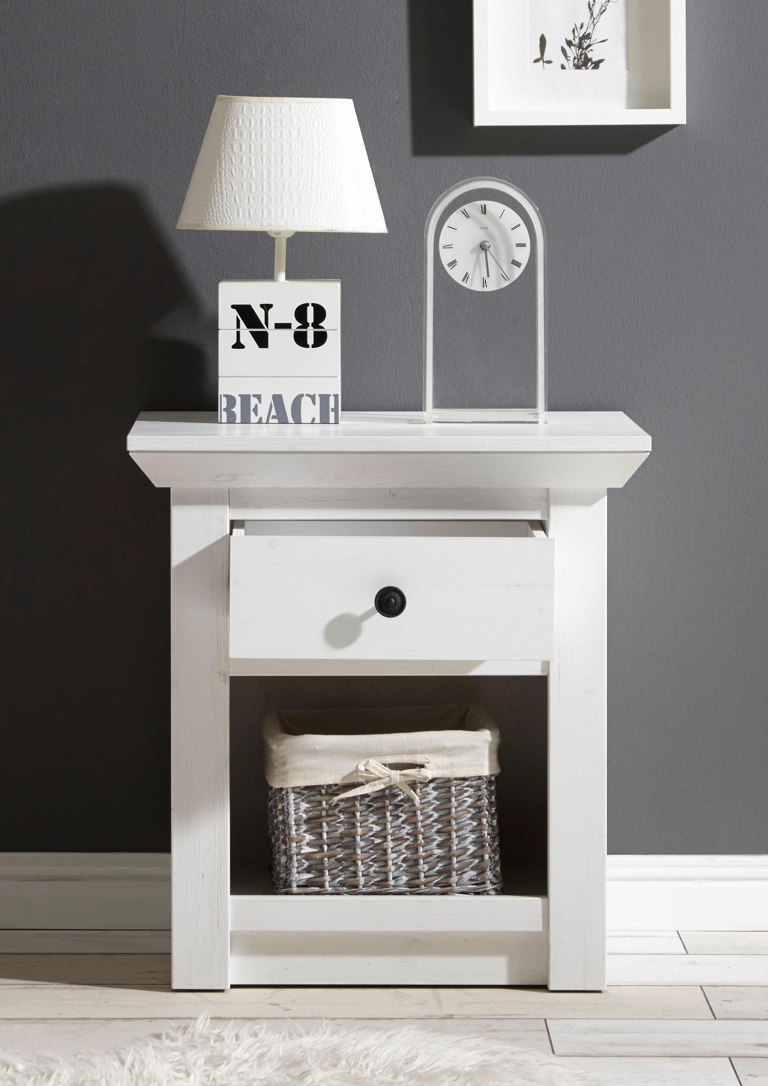 Home affaire Nachtkonsole California, mit offenem Fach und Schubladen, Breite 59 cm