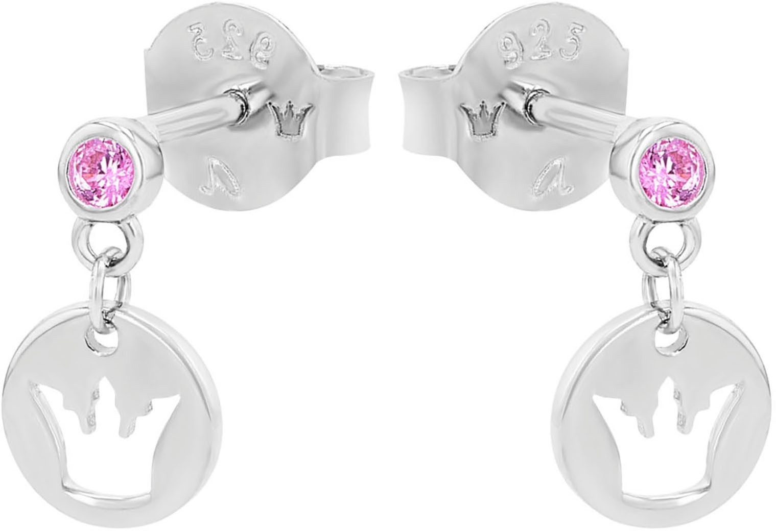 Prinzessin Lillifee Paar Ohrhänger Krone-Motiv, mit Zirkonia (synth) – Bild 3 von 4