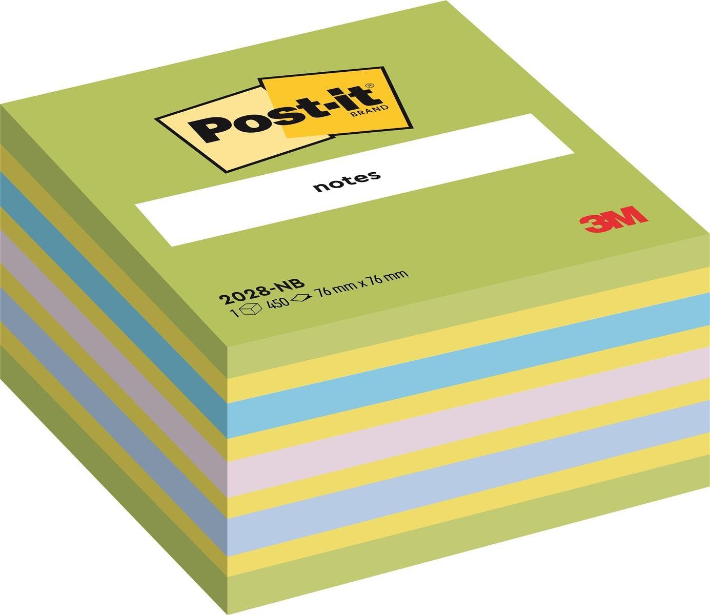 Post-it® Haftnotizblock Post-it Haftnotiz-Würfel, 76 x 76 mm, Neon-Grüntöne